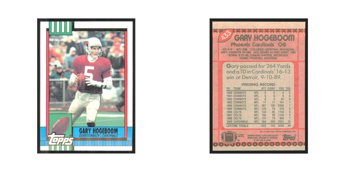 1990 Topps Gary Hogeboom Phoenix Cardinals #433