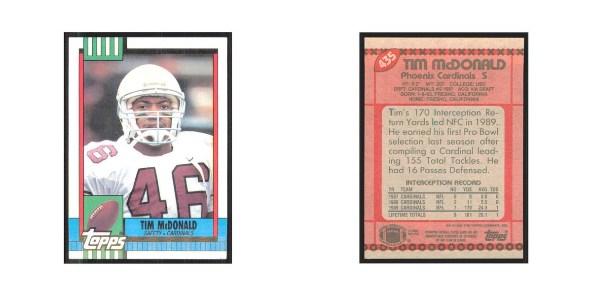 1990 Topps Tim McDonald Phoenix Cardinals #435