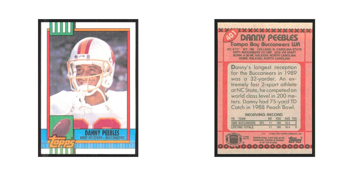 1990 Topps Danny Peebles Buccaneers #401