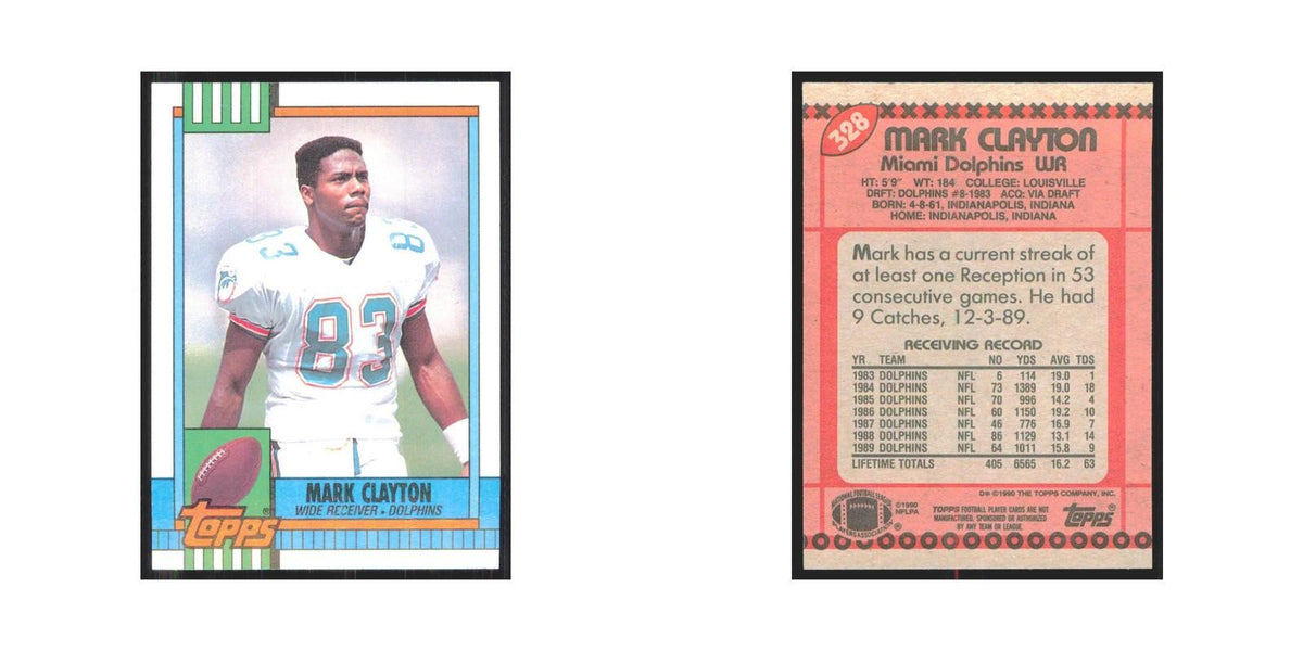 1990 Topps Mark Clayton Dolphins #328