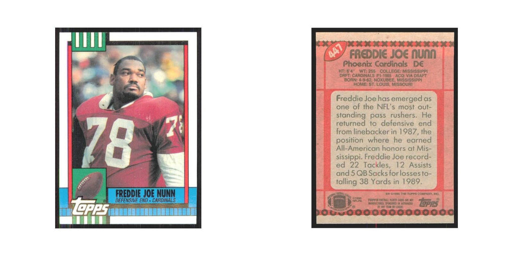 1990 Topps Freddie Joe Nunn Phoenix Cardinals #447
