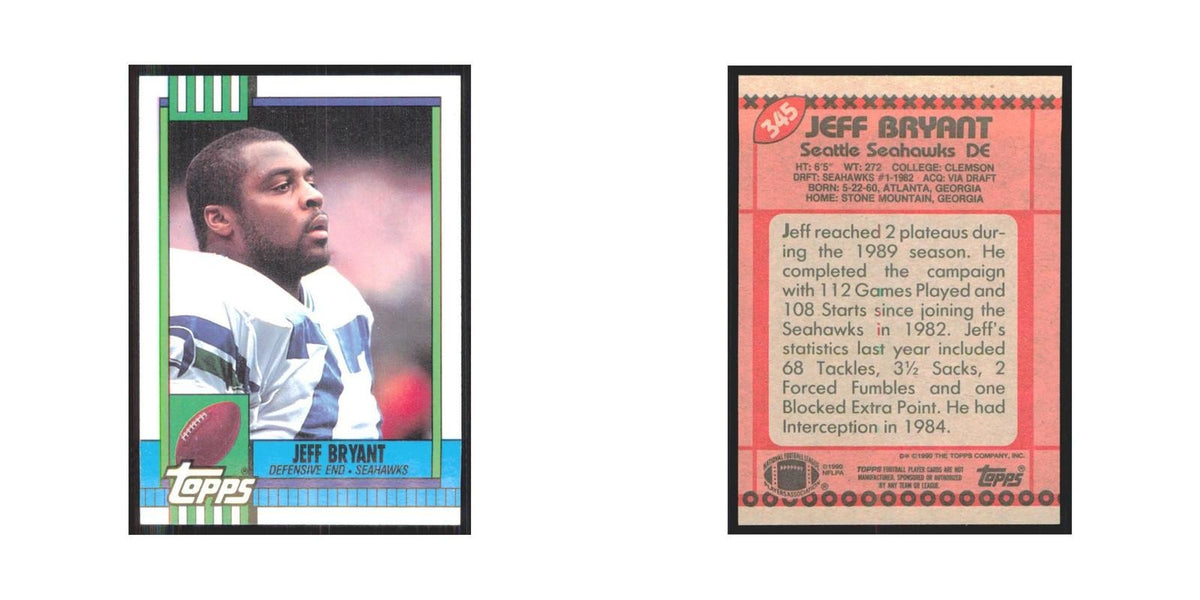 1990 Topps Jeff Bryant Seahawks #345