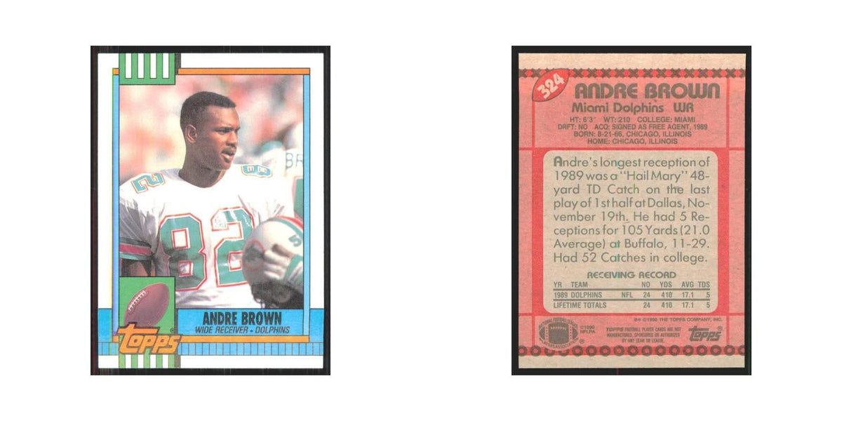1990 Topps Andre Brown Dolphins #324