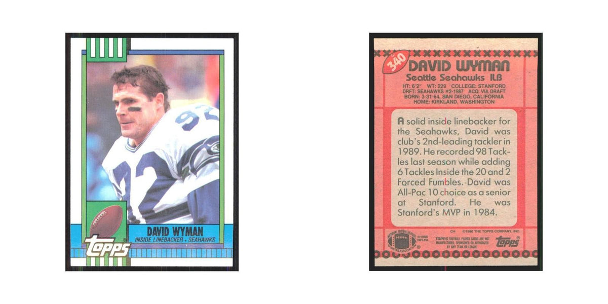 1990 Topps David Wyman Seahawks #340