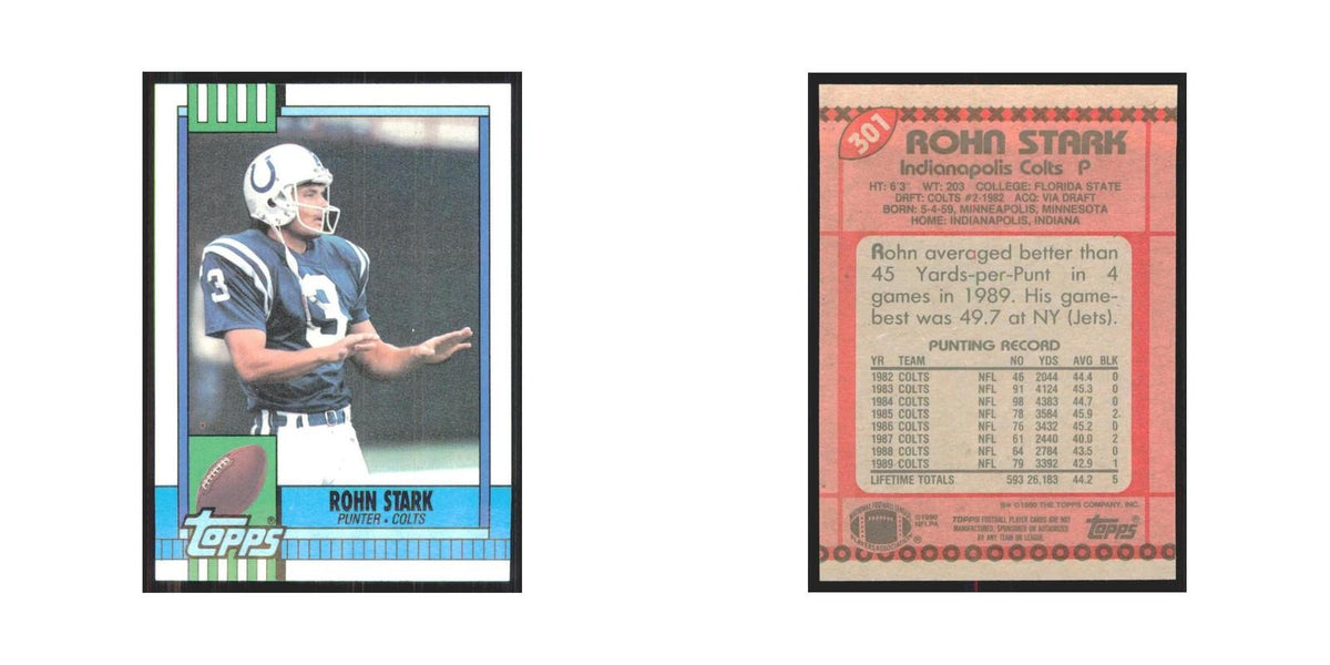 1990 Topps Rohn Stark Colts #301
