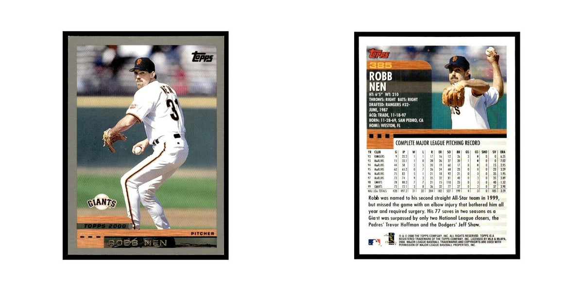 Robb Nen 2000 Topps #385 San Francisco Giants Baseball Card NM