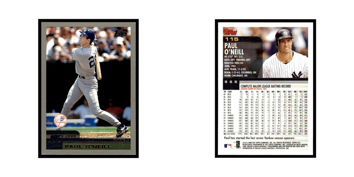 Paul O'Neill 2000 Topps #115 New York Yankees Baseball Card NM