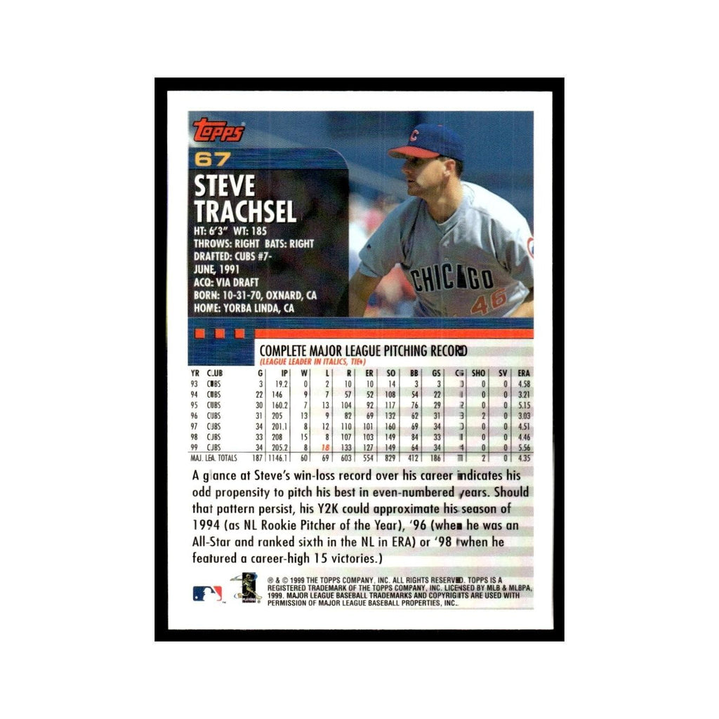Steve Trachsel 2000 Topps #67 Chicago Cubs Baseball Card NM