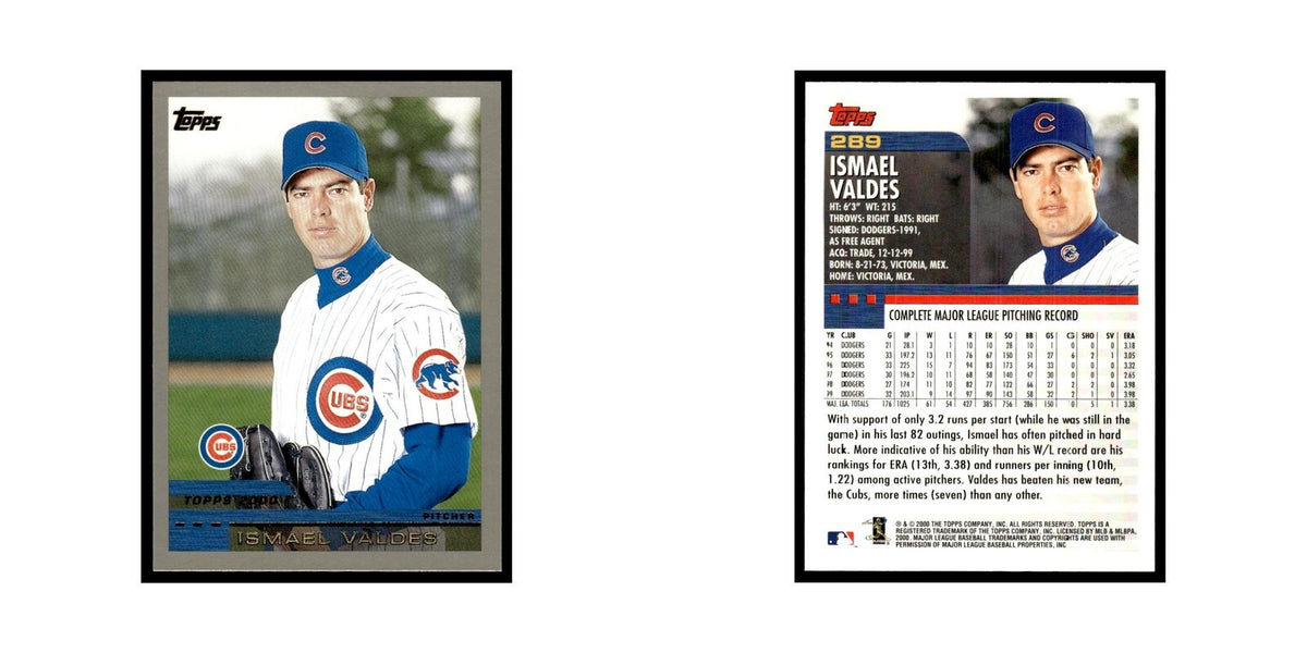 Ismael Valdes 2000 Topps #289 Chicago Cubs Baseball Card NM