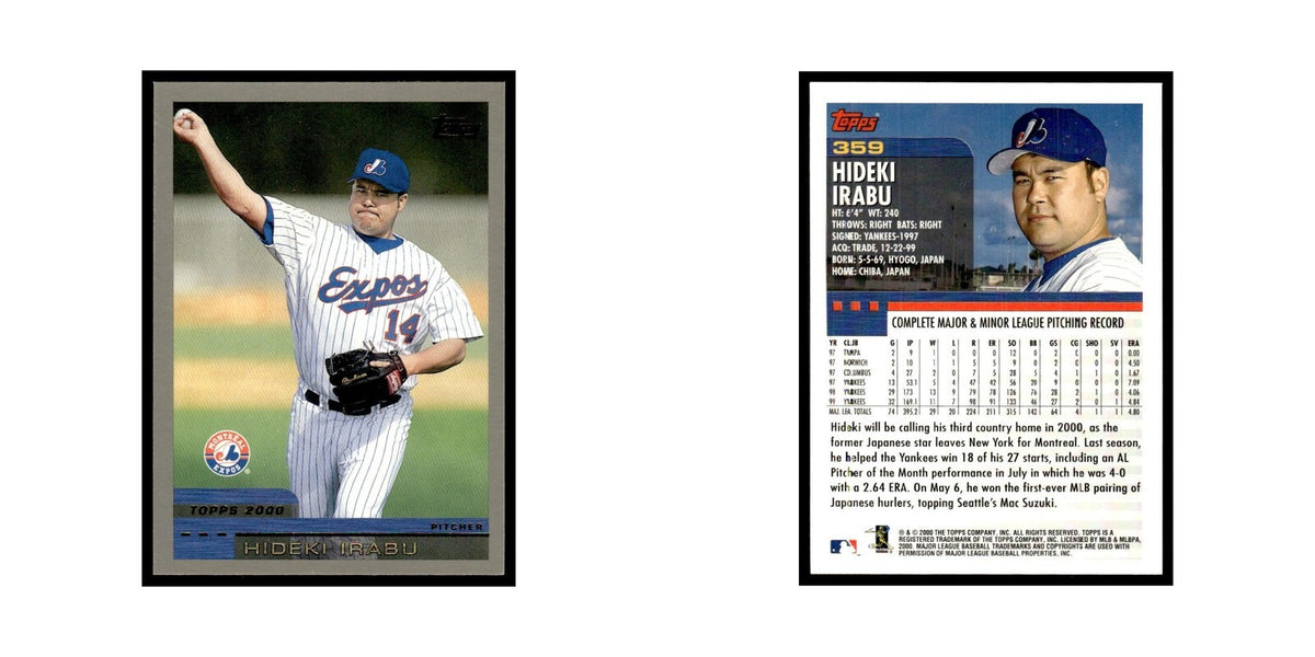 Hideki Irabu 2000 Topps #359 Montreal Expos Baseball Card NM