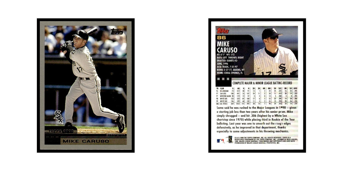 Mike Caruso 2000 Topps #86 Chicago White Sox Baseball Card NM