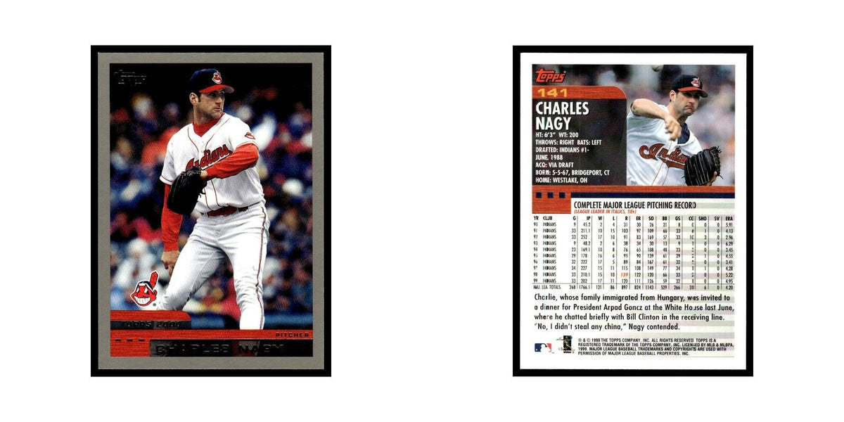 Charles Nagy 2000 Topps #141 Cleveland Indians Baseball Card NM