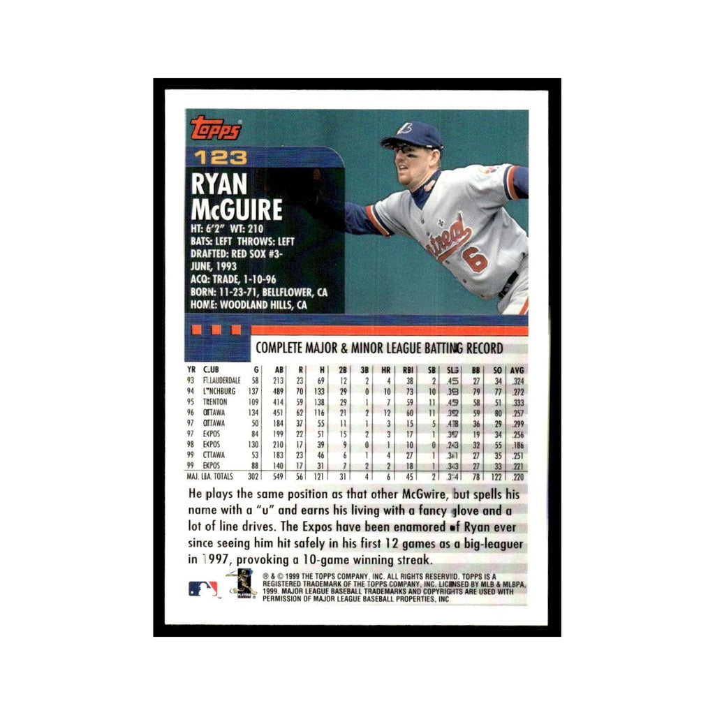 Ryan McGuire 2000 Topps #123 Montreal Expos Baseball Card NM