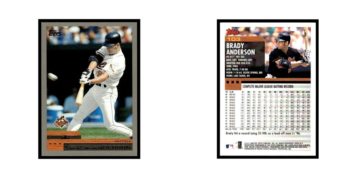 Brady Anderson 2000 Topps #103 Baltimore Orioles Baseball Card NM