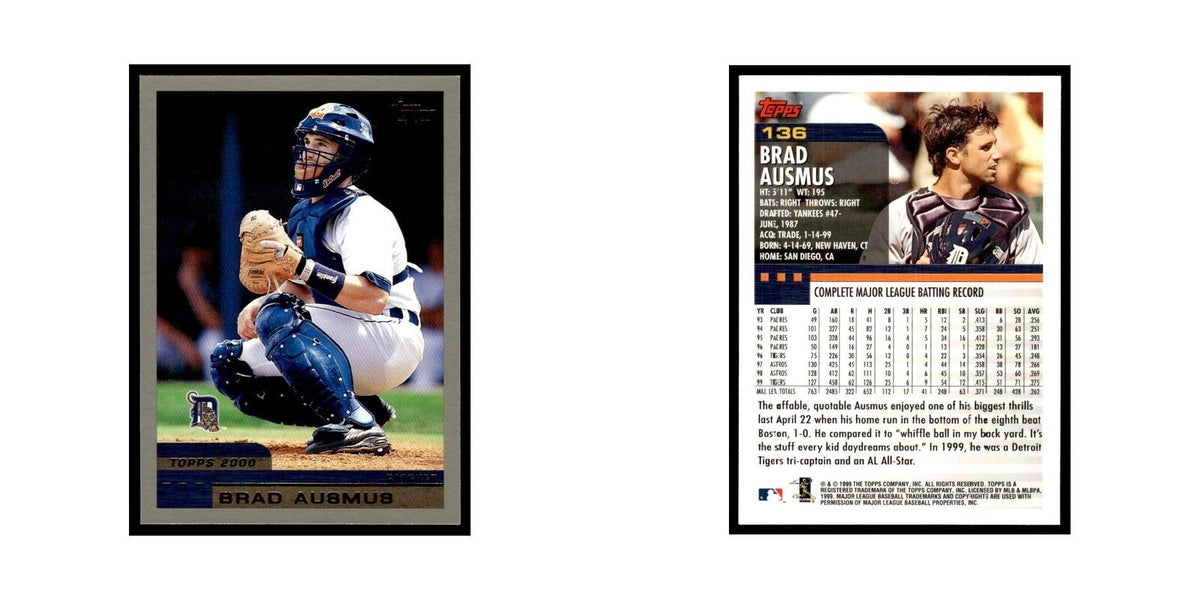 Brad Ausmus 2000 Topps #136 Detroit Tigers Baseball Card NM