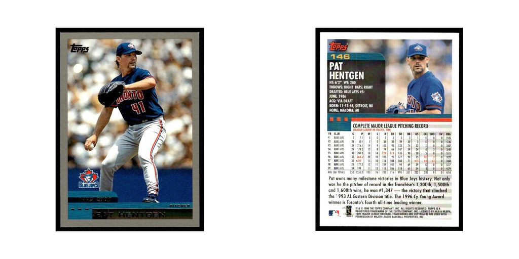Pat Hentgen 2000 Topps #146 Toronto Blue Jays Baseball Card NM
