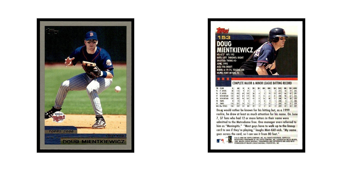 Doug Mientkiewicz 2000 Topps #153 Minnesota Twins Baseball Card NM