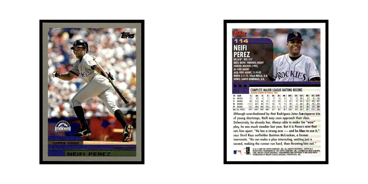 Neifi Perez 2000 Topps #114 Colorado Rockies Baseball Card NM