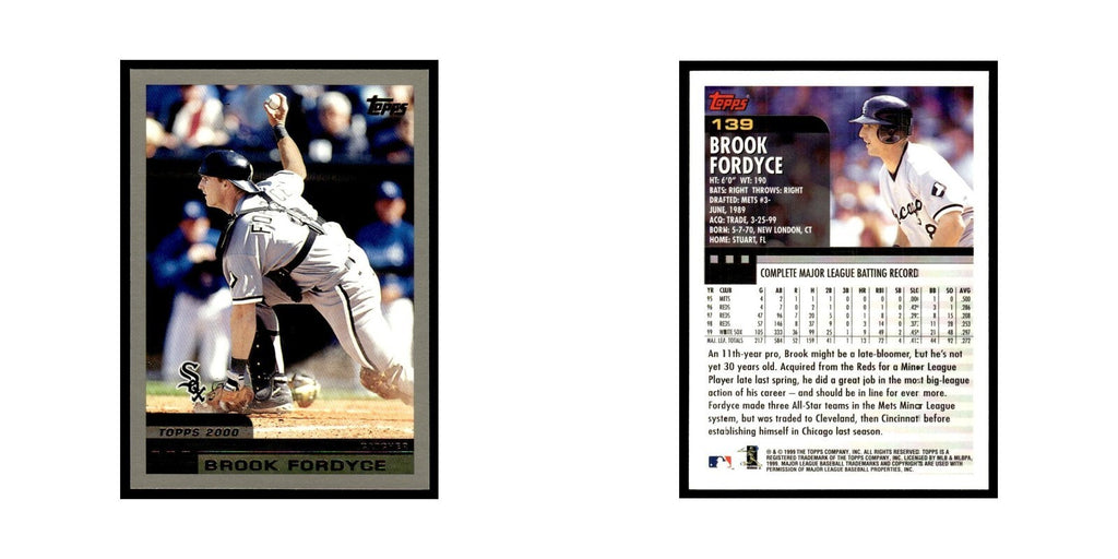 Brook Fordyce 2000 Topps #139 Chicago White Sox Baseball Card NM
