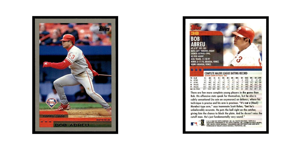 Bobby Abreu 2000 Topps #38 Philadelphia Phillies Baseball Card NM