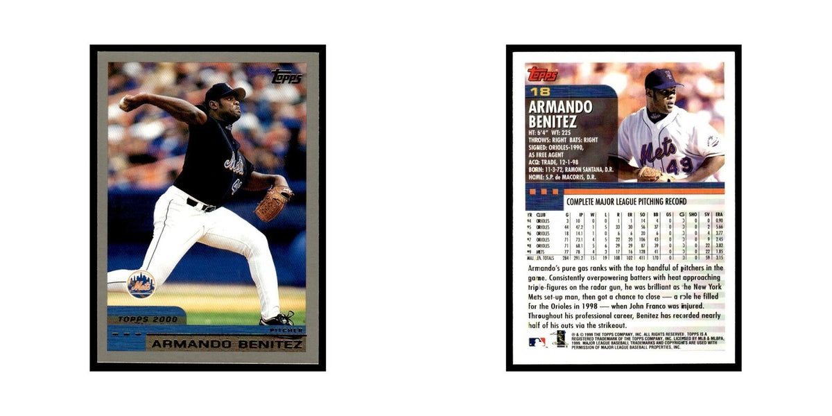 Armando Benitez 2000 Topps #18 New York Mets Baseball Card NM