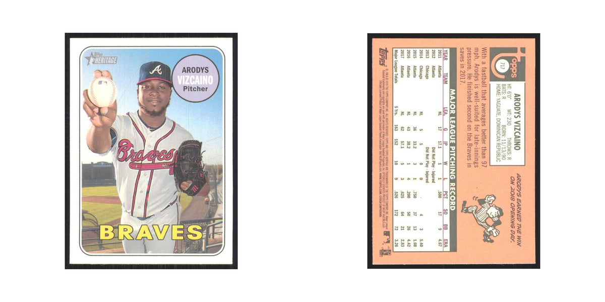 2018 Topps Heritage Arodys Vizcaino Braves #717