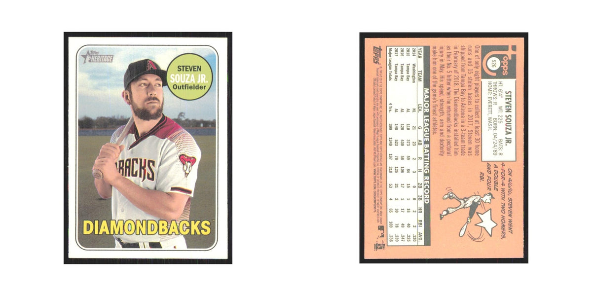2018 Topps Heritage Steven Souza Jr. Diamondbacks #526