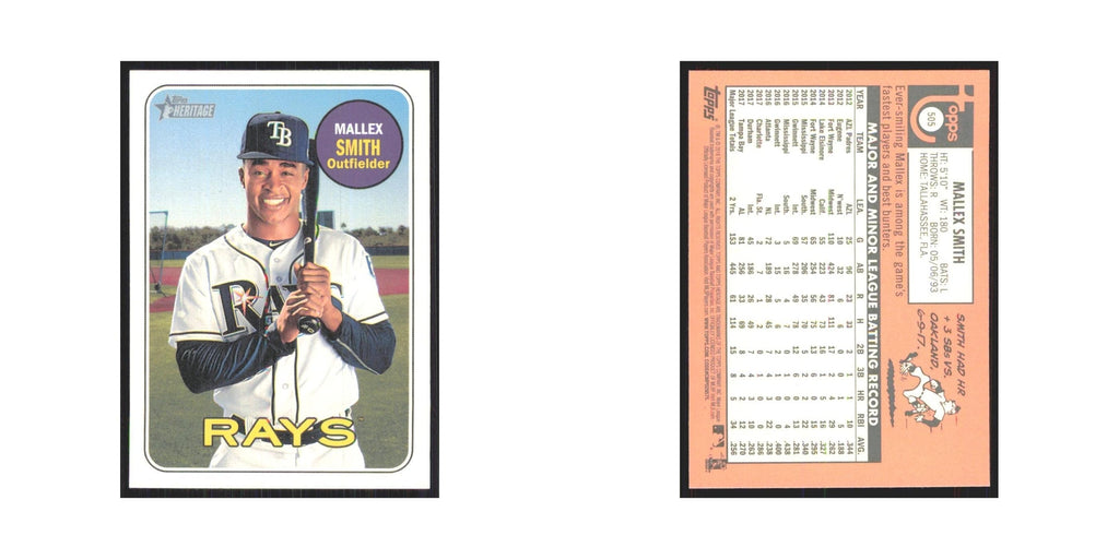 2018 Topps Heritage Mallex Smith Rays #505