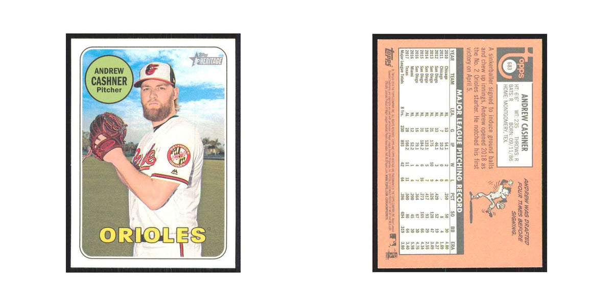 2018 Topps Heritage Andrew Cashner Orioles #683