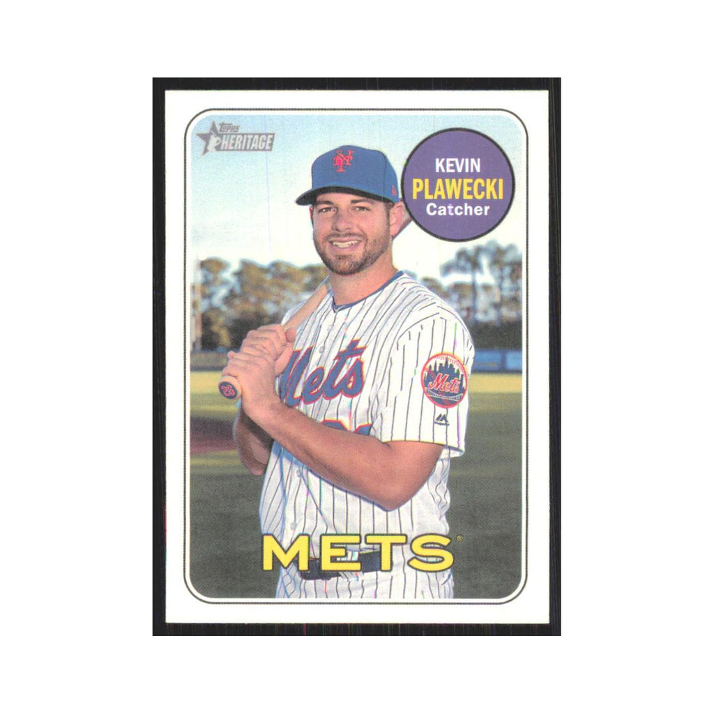 2018 Topps Heritage Kevin Plawecki Mets #591