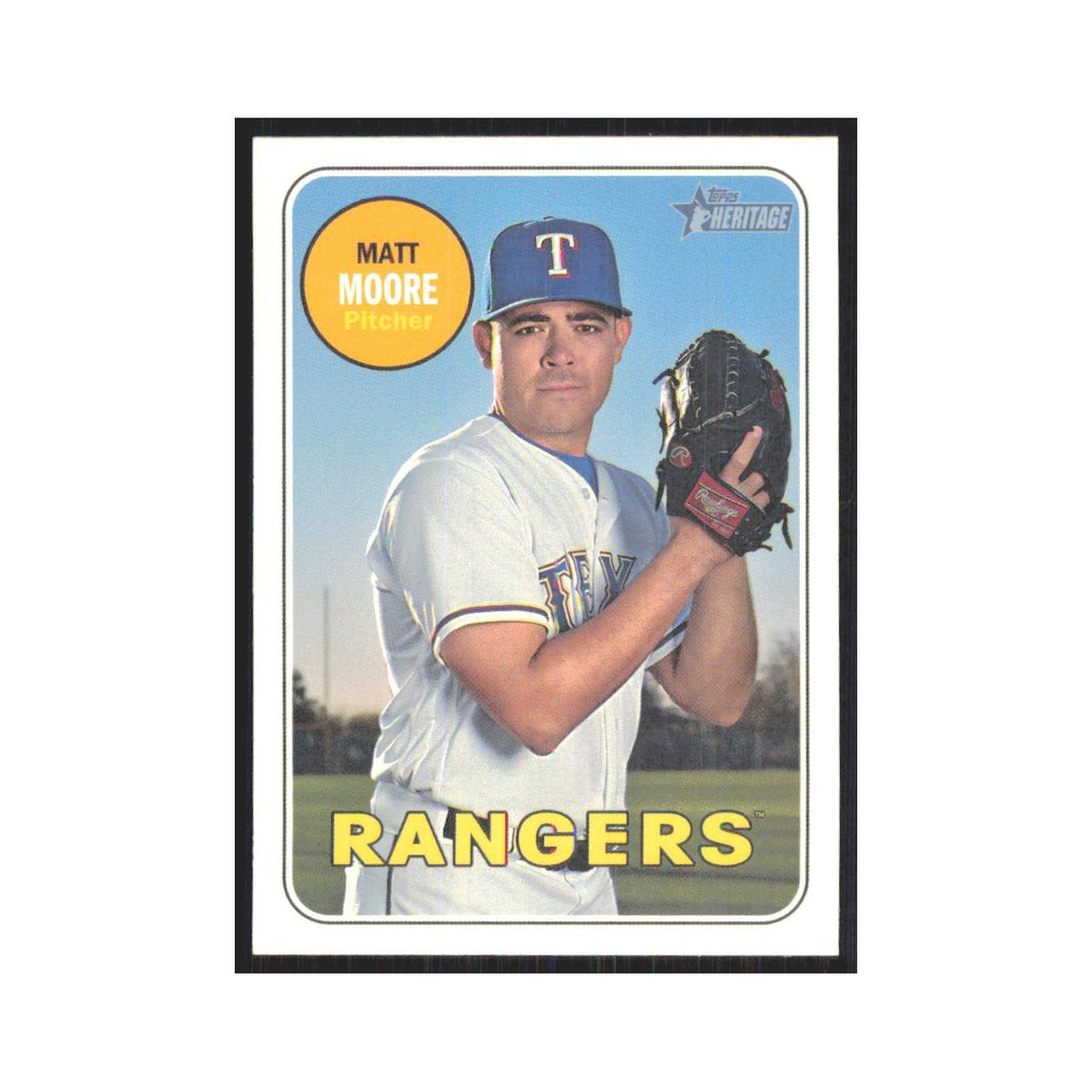 2018 Topps Heritage Matt Moore Rangers #555