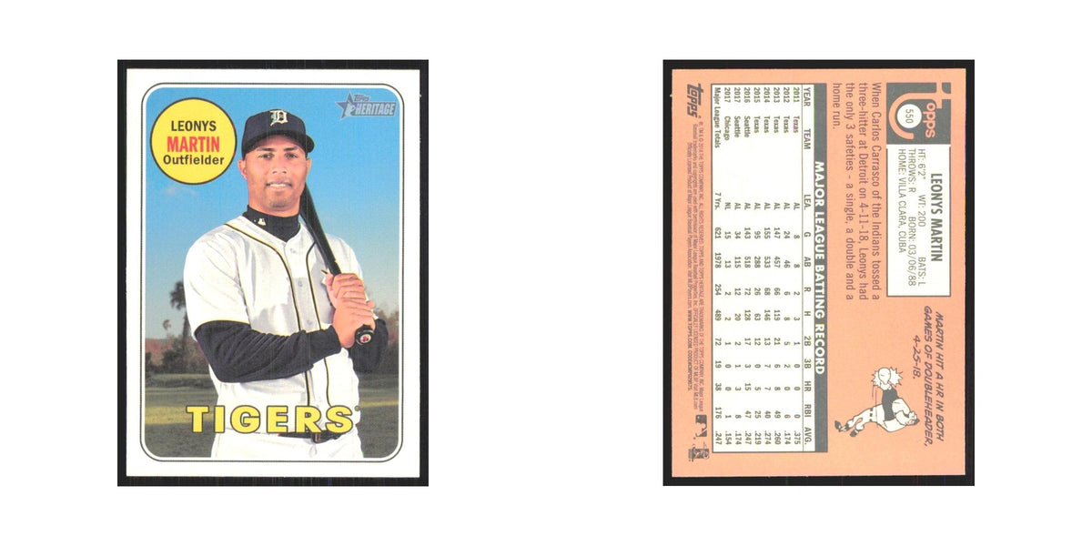 2018 Topps Heritage Leonys Martin Tigers #550
