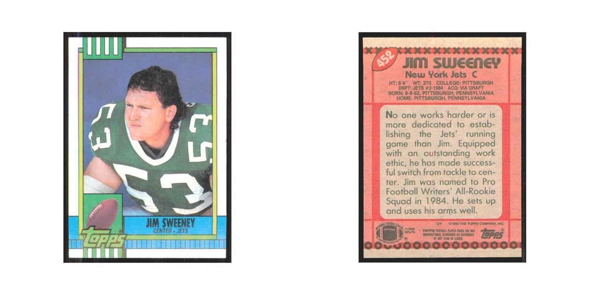 1990 Topps Jim Sweeney Jets #452