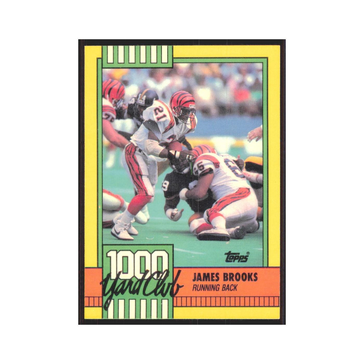 1990 Topps 1000 Yard Club James Brooks Bengals #12