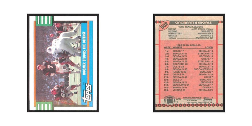 1990 Topps Bengals Team Bengals #502