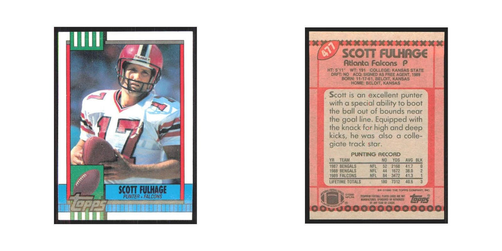 1990 Topps Scott Fulhage Falcons #477