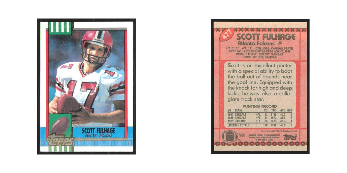 1990 Topps Scott Fulhage Falcons #477