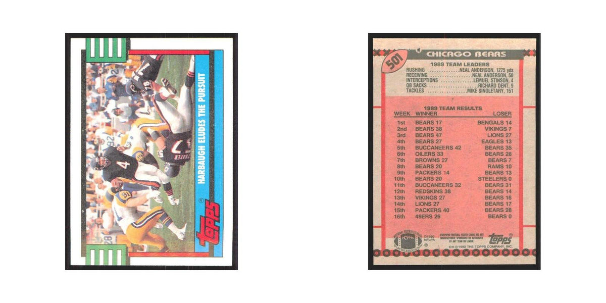 1990 Topps Jim Harbaugh Bears #501