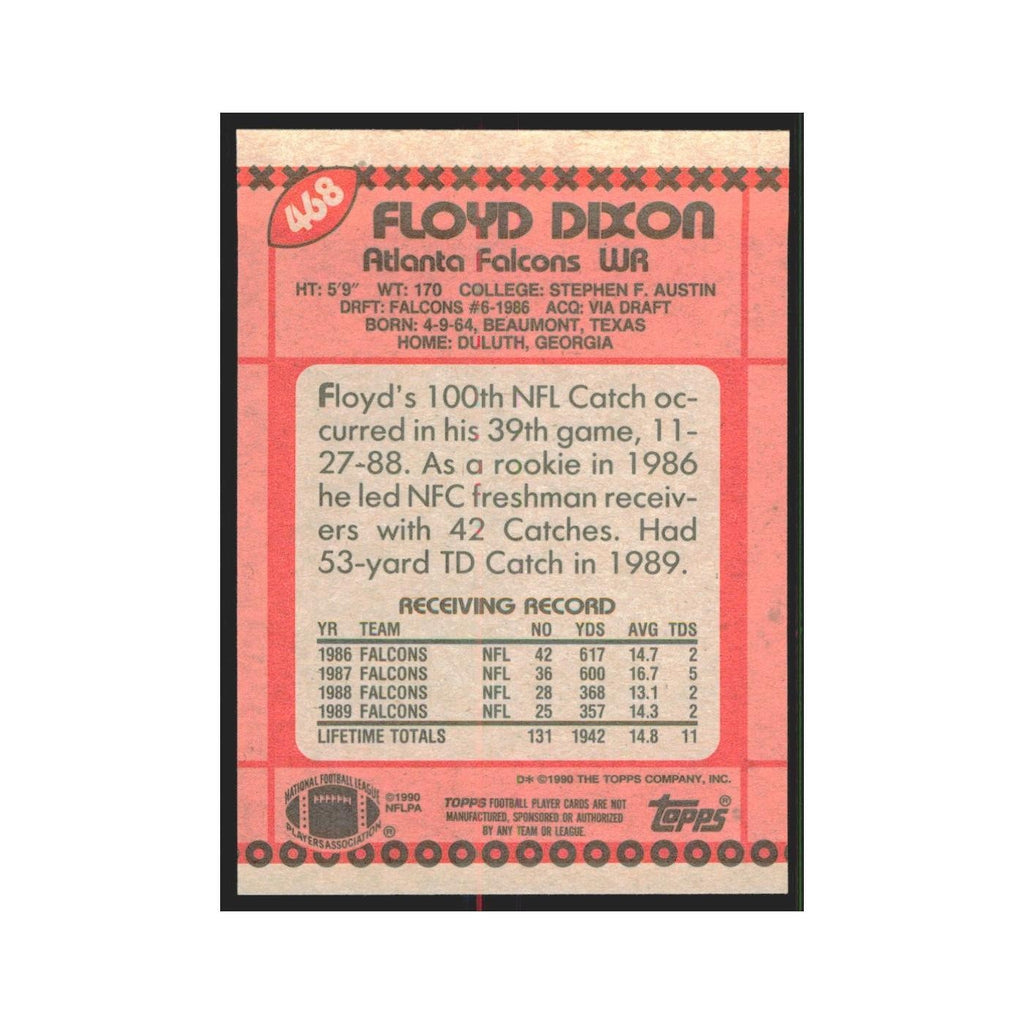 1990 Topps Floyd Dixon Falcons #468