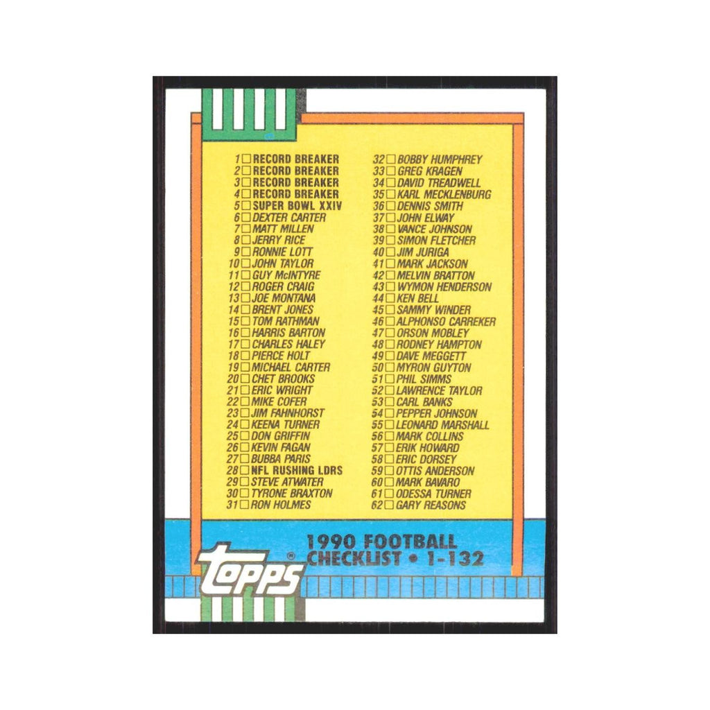 1990 Topps Checklist #497