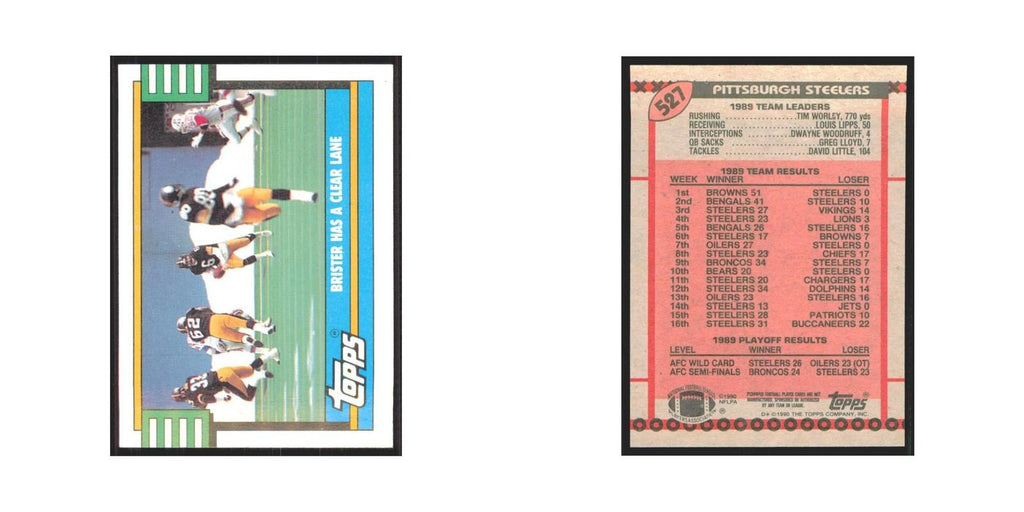 1990 Topps Bubby Brister Steelers #527