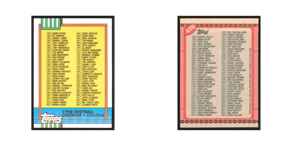 1990 Topps Checklist #498