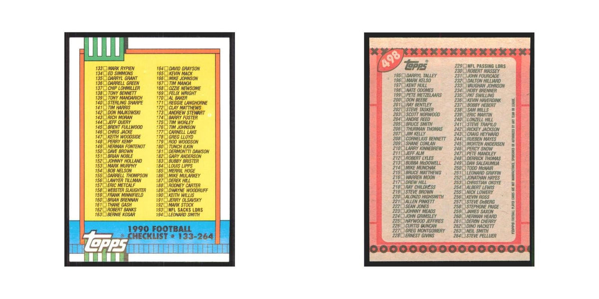 1990 Topps Checklist #498