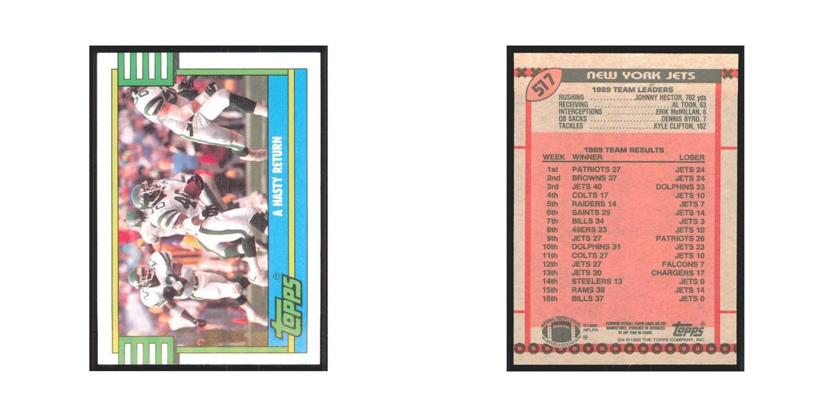 1990 Topps James Hasty Jets #517