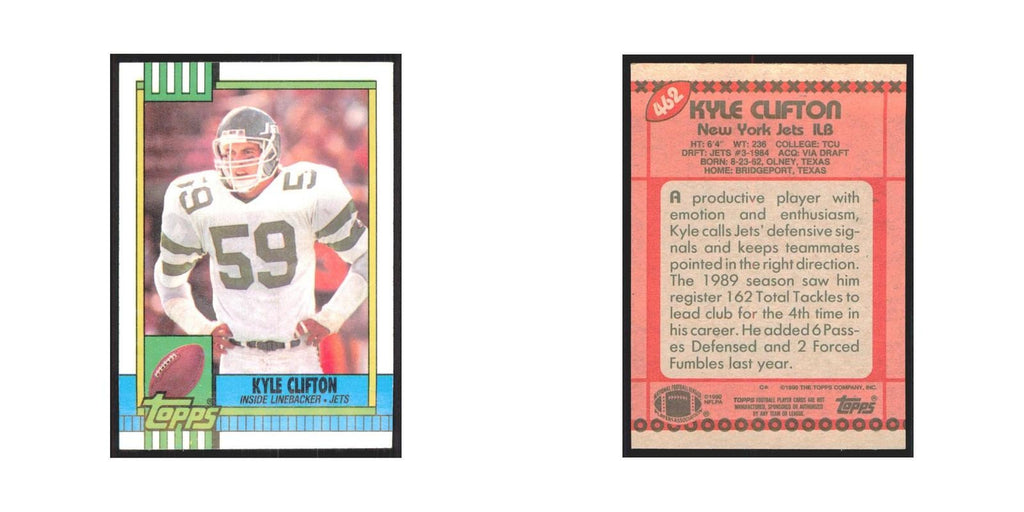 1990 Topps Kyle Clifton Jets #462