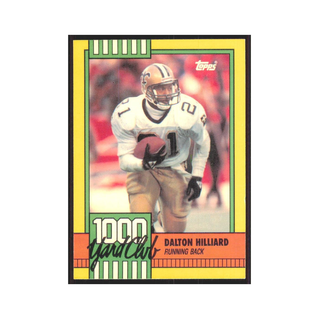 1990 Topps 1000 Yard Club Dalton Hilliard Saints #9