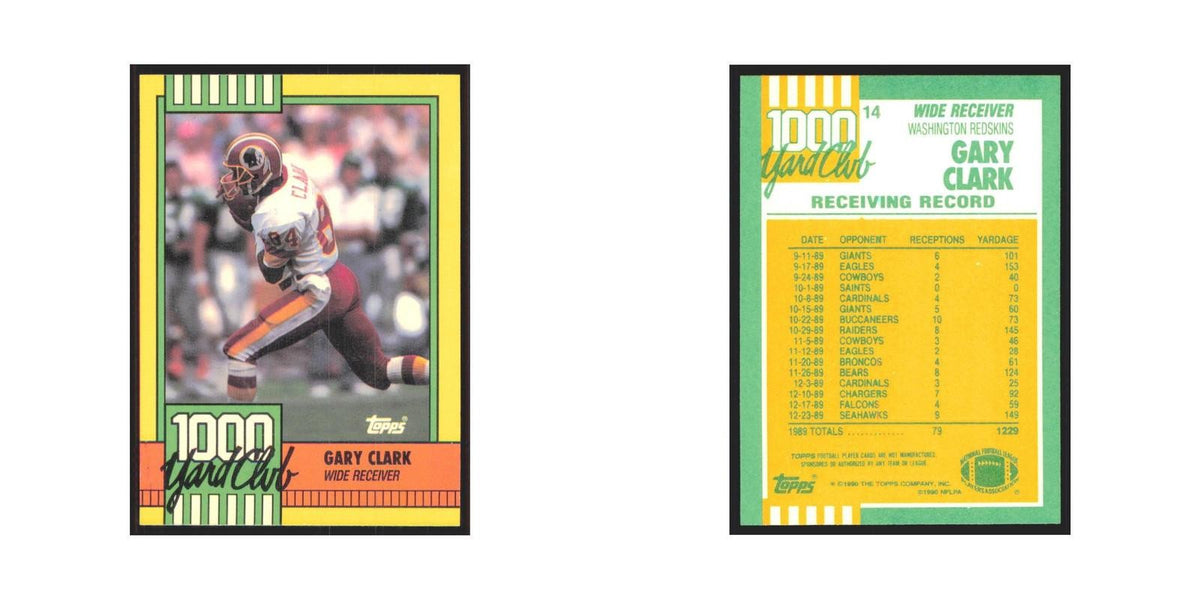 1990 Topps 1000 Yard Club Gary Clark Redskins #14