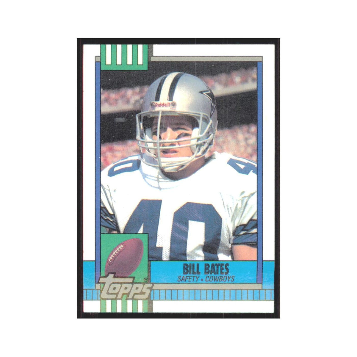 1990 Topps Bill Bates Cowboys #490