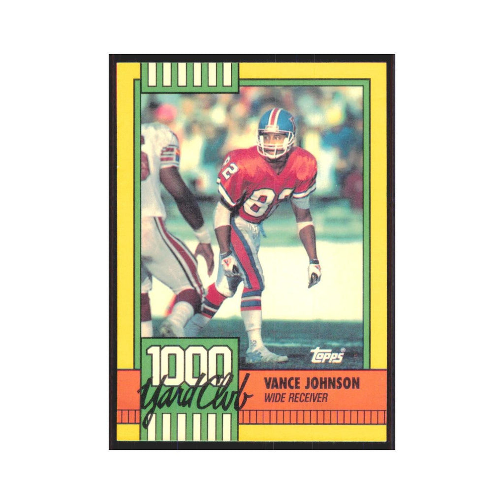 1990 Topps 1000 Yard Club Vance Johnson Broncos #21