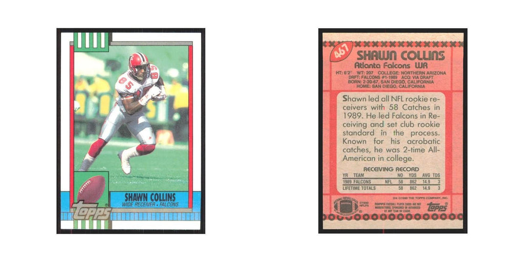 1990 Topps Shawn Collins Falcons #467